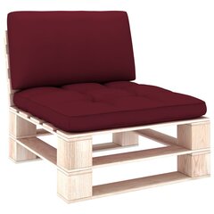 2-ių pagalvėlių sofai iš palečių komplektas vidaXL, raudonas kaina ir informacija | Pagalvės, užvalkalai, apsaugos | pigu.lt