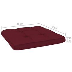 2-ių pagalvėlių sofai iš palečių komplektas vidaXL, raudonas цена и информация | Подушки, наволочки, чехлы | pigu.lt