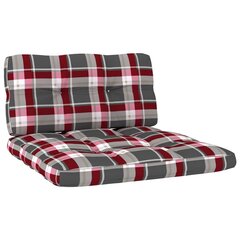 vidaXL Pagalvėlės sofai iš palečių, 2vnt., raudonos spalvos, languotos kaina ir informacija | Pagalvės, užvalkalai, apsaugos | pigu.lt