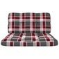 vidaXL Pagalvėlės sofai iš palečių, 2vnt., raudonos spalvos, languotos цена и информация | Pagalvės, užvalkalai, apsaugos | pigu.lt