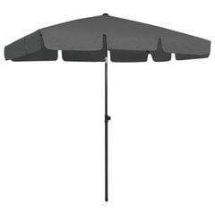 Paplūdimio skėtis, antracito spalvos, 200x125cm цена и информация | Зонты, маркизы, стойки | pigu.lt