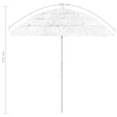 Paplūdimio skėtis, baltos spalvos, 240cm kaina ir informacija | Skėčiai, markizės, stovai | pigu.lt