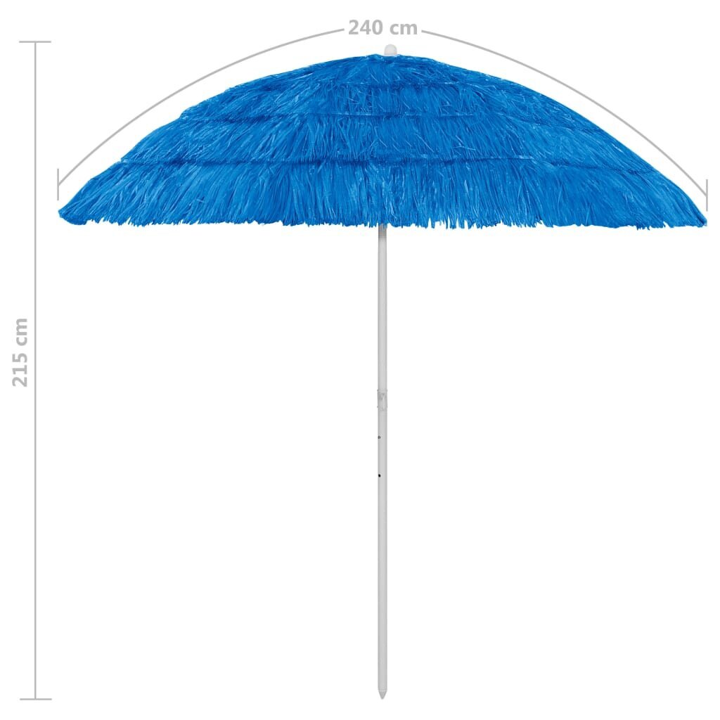 Paplūdimio skėtis, mėlynos spalvos, 240cm kaina ir informacija | Skėčiai, markizės, stovai | pigu.lt