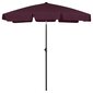 Paplūdimio skėtis, tamsiai raudonos spalvos, 180x120cm цена и информация | Skėčiai, markizės, stovai | pigu.lt