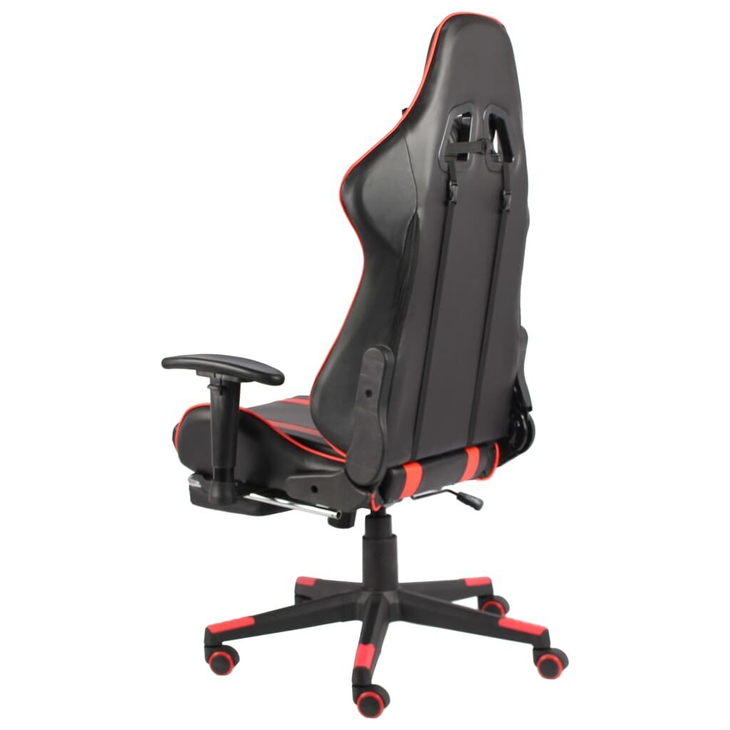 Pasukama žaidimų kėdė su pakoja, raudonos spalvos, pvc kaina ir informacija | Biuro kėdės | pigu.lt