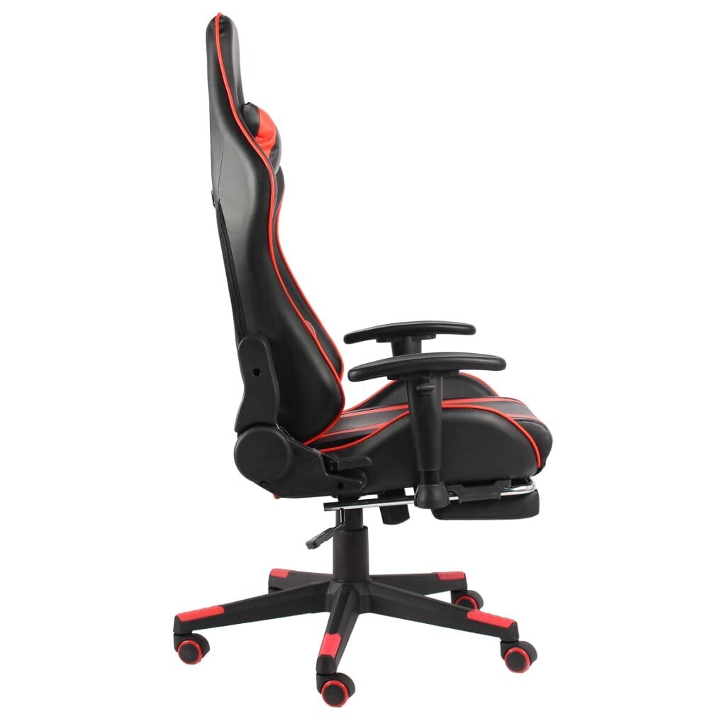 Pasukama žaidimų kėdė su pakoja, raudonos spalvos, pvc kaina ir informacija | Biuro kėdės | pigu.lt