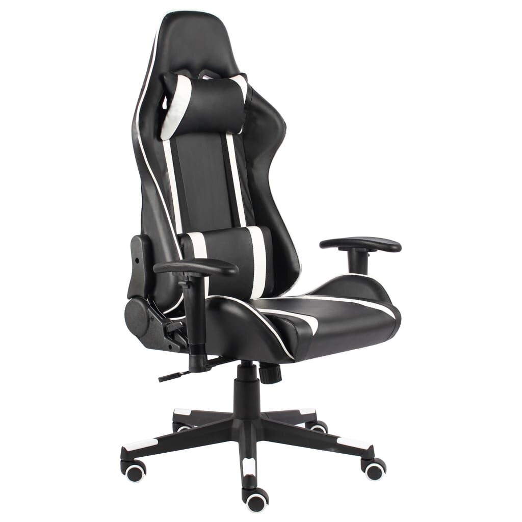 Pasukama žaidimų kėdė, baltos spalvos, pvc kaina ir informacija | Biuro kėdės | pigu.lt