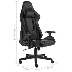 Pasukama žaidimų kėdė, juodos spalvos, pvc цена и информация | Офисные кресла | pigu.lt