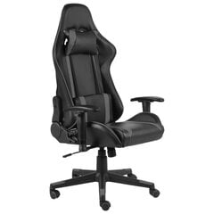 Pasukama žaidimų kėdė, pilkos spalvos, pvc kaina ir informacija | Biuro kėdės | pigu.lt