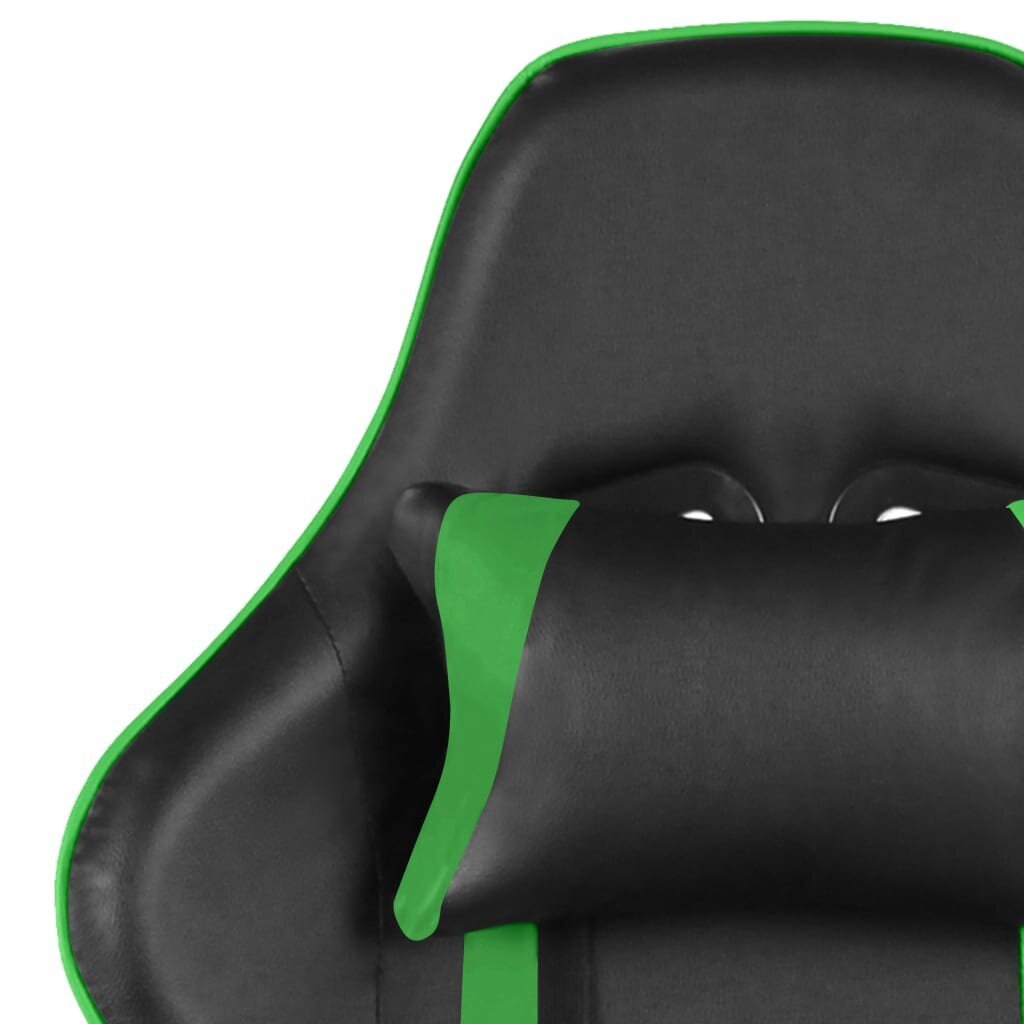 Pasukama žaidimų kėdė, žalios spalvos, pvc kaina ir informacija | Biuro kėdės | pigu.lt