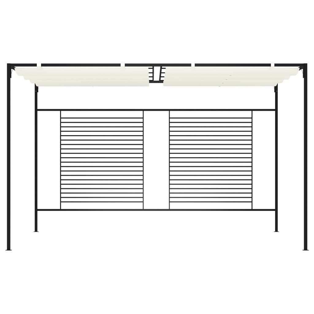 Pavėsinė su įtraukiamu stogu, kreminė, 3x4x2,3m, 180g/m² kaina ir informacija | Pavėsinės | pigu.lt