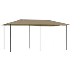 Pavėsinė, taupe spalvos, 3x6x2,6m, 160g/m² цена и информация | Беседки, навесы, тенты | pigu.lt