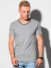 Marškinėliai vyrams Ombre S1385, pilki kaina ir informacija | Vyriški marškinėliai | pigu.lt