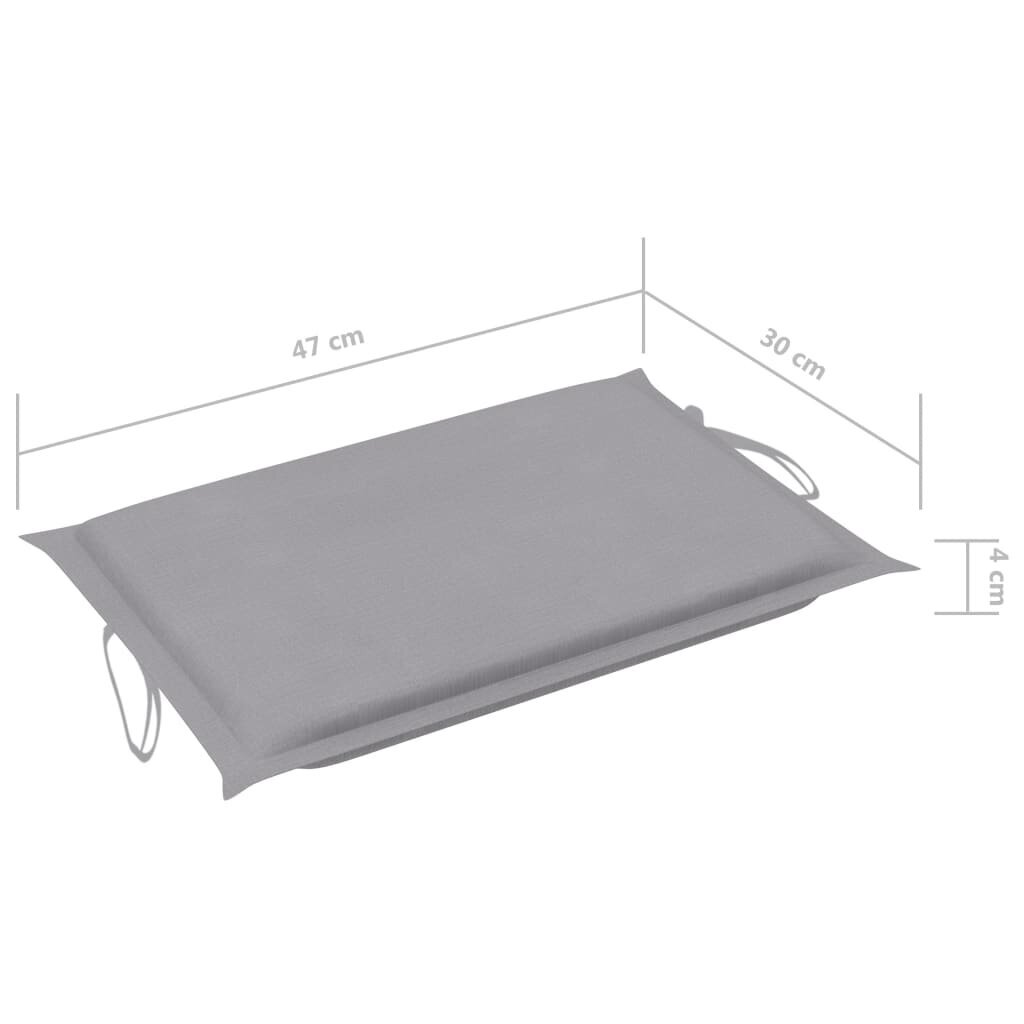 vidaXL Saulės gulto čiužinukas, pilkos spalvos, 186x58x4cm цена и информация | Pagalvės, užvalkalai, apsaugos | pigu.lt