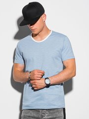 однотонная футболка s1385 - светло-голубая цена и информация | Футболка мужская | pigu.lt