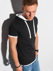 Marškinėliai vyrams Ombre S1376, juodi kaina ir informacija | Vyriški marškinėliai | pigu.lt