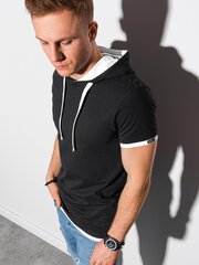 Marškinėliai vyrams Ombre S1376, juodi kaina ir informacija | Vyriški marškinėliai | pigu.lt