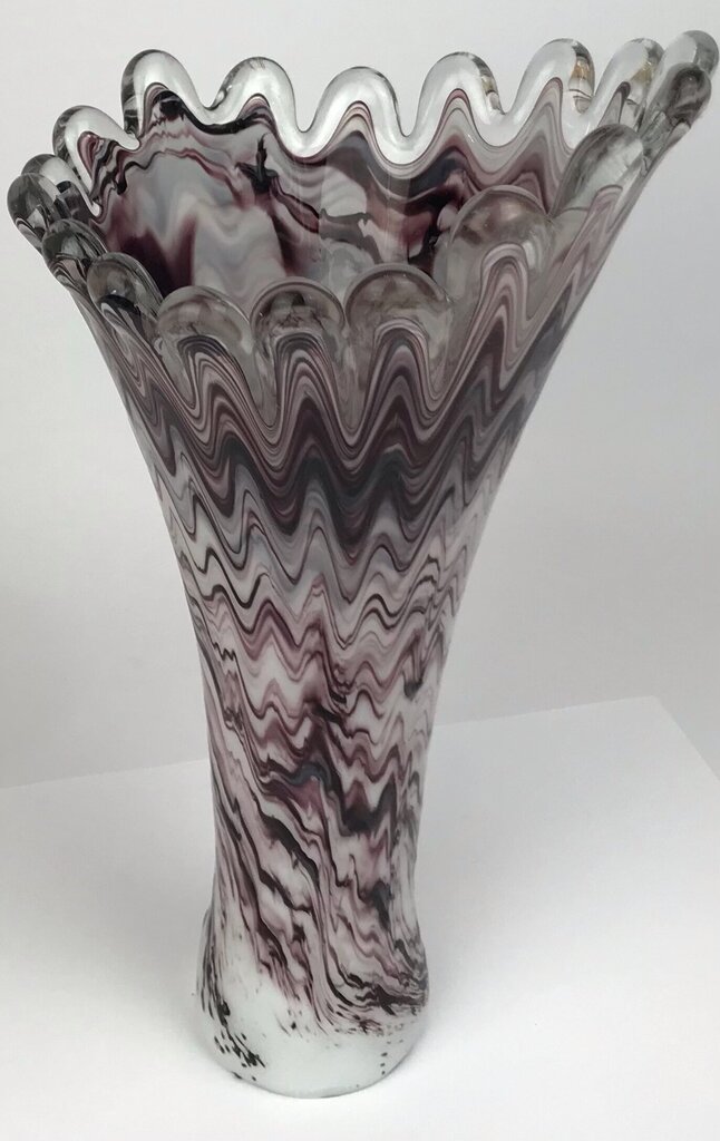 Vaza stiklinė 30 cm kaina ir informacija | Vazos | pigu.lt