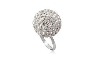 Серебряное кольцо 925 пробы с кристаллами Swarovski цена и информация | Кольца | pigu.lt