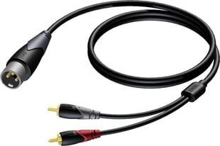Procab CLA703/1.5, RCA/XLR, 1,5 м цена и информация | Кабели и провода | pigu.lt