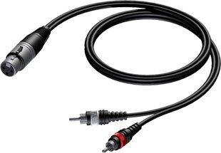 Procab CAB704/1.5, XLR/RCA, 1.5 м цена и информация | Кабели и провода | pigu.lt