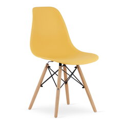 4-ių kėdžių komplektas Osa, geltonas kaina ir informacija | Virtuvės ir valgomojo kėdės | pigu.lt