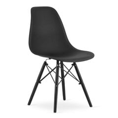 4-ių kėdžių komplektas Osa, juodas kaina ir informacija | Virtuvės ir valgomojo kėdės | pigu.lt