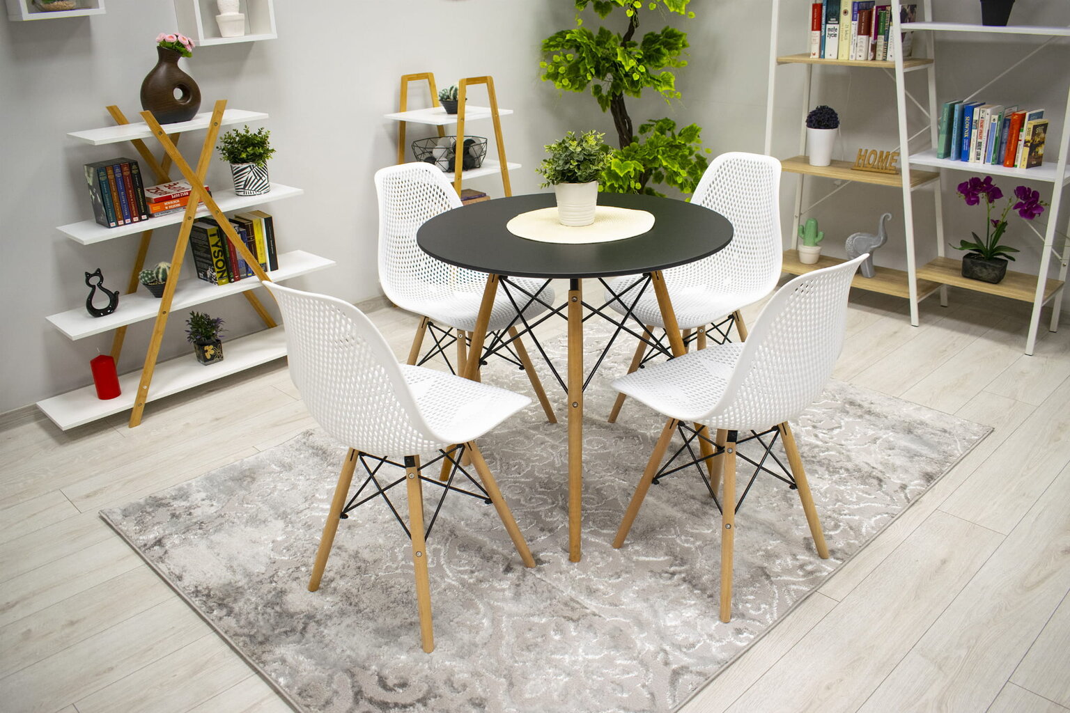 4-ių kėdžių komplektas Mar, baltas kaina ir informacija | Virtuvės ir valgomojo kėdės | pigu.lt