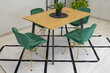 4-ių kėdžių komplektas Nes, žalias kaina ir informacija | Virtuvės ir valgomojo kėdės | pigu.lt