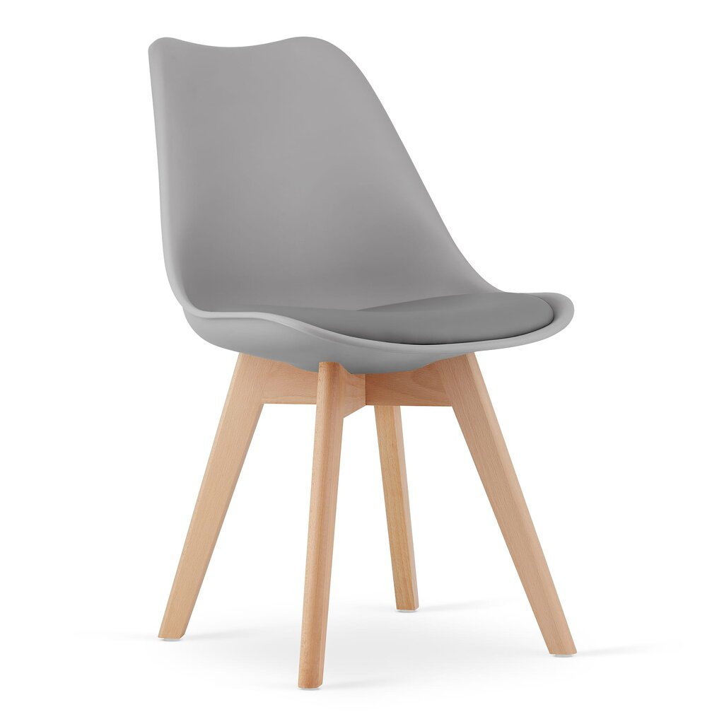 4-ių kėdžių komplektas Mark, pilkas kaina ir informacija | Virtuvės ir valgomojo kėdės | pigu.lt