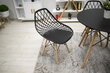 4-ių kėdžių komplektas Sak, juodas kaina ir informacija | Virtuvės ir valgomojo kėdės | pigu.lt