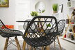4-ių kėdžių komplektas Sak, juodas kaina ir informacija | Virtuvės ir valgomojo kėdės | pigu.lt