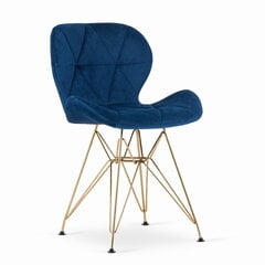 4-ių kėdžių komplektas Nes, mėlynas kaina ir informacija | Virtuvės ir valgomojo kėdės | pigu.lt