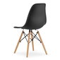 4-ių kėdžių komplektas Osa, juodas/rudas kaina ir informacija | Virtuvės ir valgomojo kėdės | pigu.lt