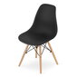 4-ių kėdžių komplektas Osa, juodas/rudas kaina ir informacija | Virtuvės ir valgomojo kėdės | pigu.lt