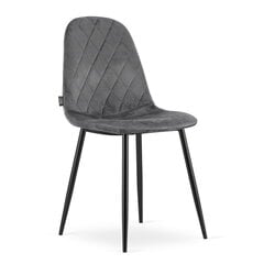 4-ių kėdžių komplektas Ast, pilka kaina ir informacija | Virtuvės ir valgomojo kėdės | pigu.lt