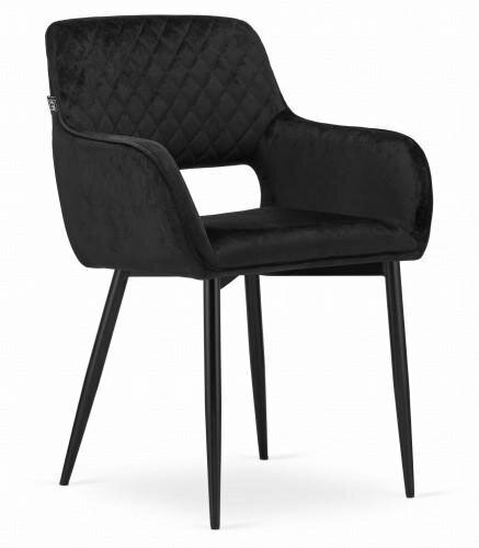 2-jų kėdžių komplektas Ama, juodas цена и информация | Virtuvės ir valgomojo kėdės | pigu.lt
