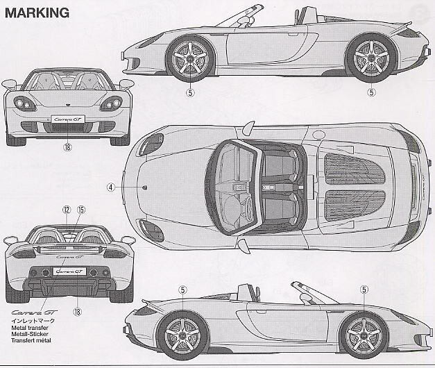 Plastikinis surenkamas modelis Tamiya Porsche Carrera GT, 1/24, 24275 kaina ir informacija | Konstruktoriai ir kaladėlės | pigu.lt