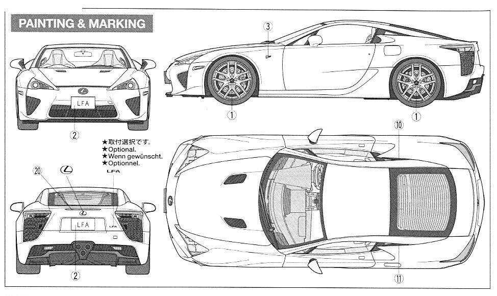 Konstruktorius Tamiya - Lexus LFA, 1/24, 24319 kaina ir informacija | Konstruktoriai ir kaladėlės | pigu.lt