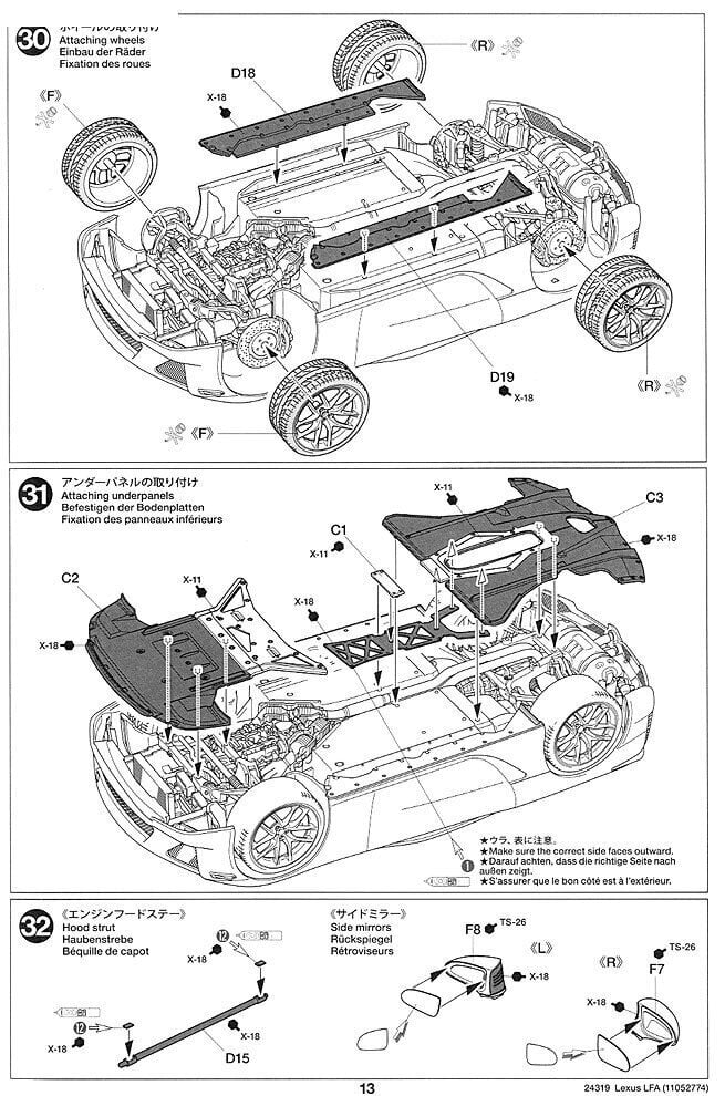 Konstruktorius Tamiya - Lexus LFA, 1/24, 24319 kaina ir informacija | Konstruktoriai ir kaladėlės | pigu.lt