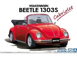 Aoshima - Volkswagen 15ADK Beetle 1303S Cabriolet 1975, 1/24, 06154 цена и информация | Конструкторы и кубики | pigu.lt
