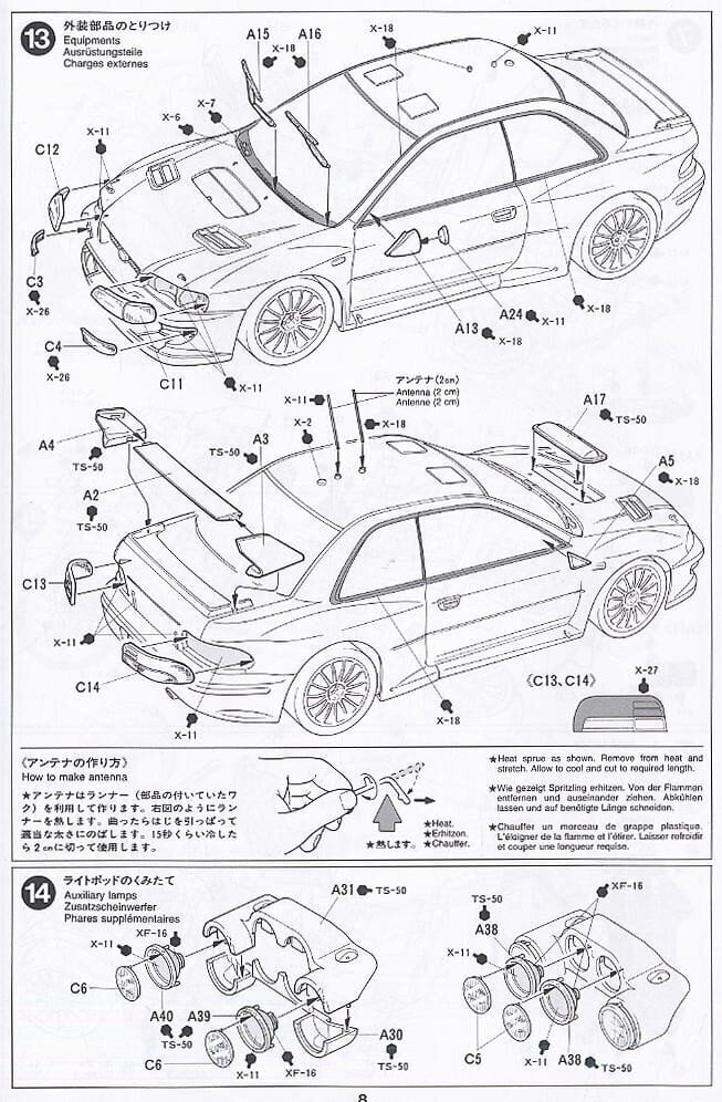 Konstruktorius Tamiya - Subaru Impreza WRC Monte Carlo 98, 1/24, 24199 kaina ir informacija | Konstruktoriai ir kaladėlės | pigu.lt