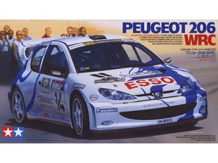 Tamiya - Peugeot 206 WRC, 1/24, 24221 цена и информация | Конструкторы и кубики | pigu.lt