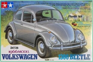 Konstruktorius Tamiya - Volkswagen Beetle 1966 Model, 1/24, 24136 kaina ir informacija | Konstruktoriai ir kaladėlės | pigu.lt