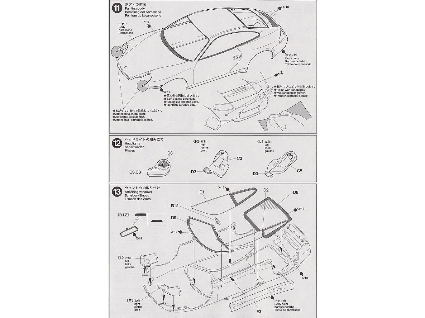 Konstruktorius Tamiya - Porsche 911 GT3, 1/24, 24229 kaina ir informacija | Konstruktoriai ir kaladėlės | pigu.lt