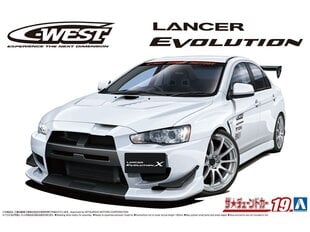 Aoshima - C-West CZ4A Lancer Evolution X `07 (Mitsubishi), 1/24, 05897 цена и информация | Конструкторы и кубики | pigu.lt