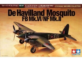 Konstruktorius Tamiya - De Havillan Mosquito FB Mk.VI/NF Mk.II, 1/72, 60747, 8 m.+ kaina ir informacija | Konstruktoriai ir kaladėlės | pigu.lt