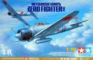 Konstruktorius Tamiya - Mitsubishi A6M2b Zero Fighter (ZEKE), 1/72, 60780 kaina ir informacija | Konstruktoriai ir kaladėlės | pigu.lt