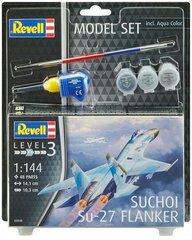 Konstruktorius Revell - Suchoi Su-27 Flanker dovanų komplektas, 1/144, 63948, 10 m.+ kaina ir informacija | Konstruktoriai ir kaladėlės | pigu.lt