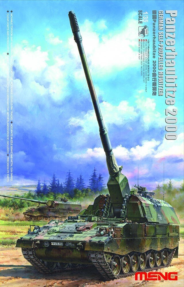 Konstruktorius Meng Model - German Panzerhaubitze 2000 Self-Propelled Howitzer, 1/35, TS-012, 8 m.+ kaina ir informacija | Konstruktoriai ir kaladėlės | pigu.lt